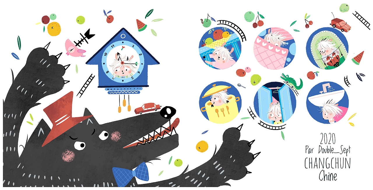 2020儿童插图板绘案例汇总