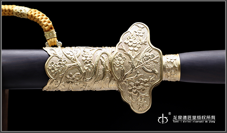 德匠堂宝剑-龙泉刀剑-喜鹊登梅-亮铜版(DJ-2777)