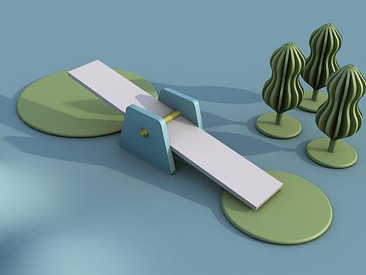 蹺蹺板（C4D）（個(gè)人主頁(yè)-ZNDc0MjQ0MzY=） - 建筑/空間 - 站酷設(shè)計(jì)師TroyPotter原創(chuàng)素材 - 站酷ZCOOL