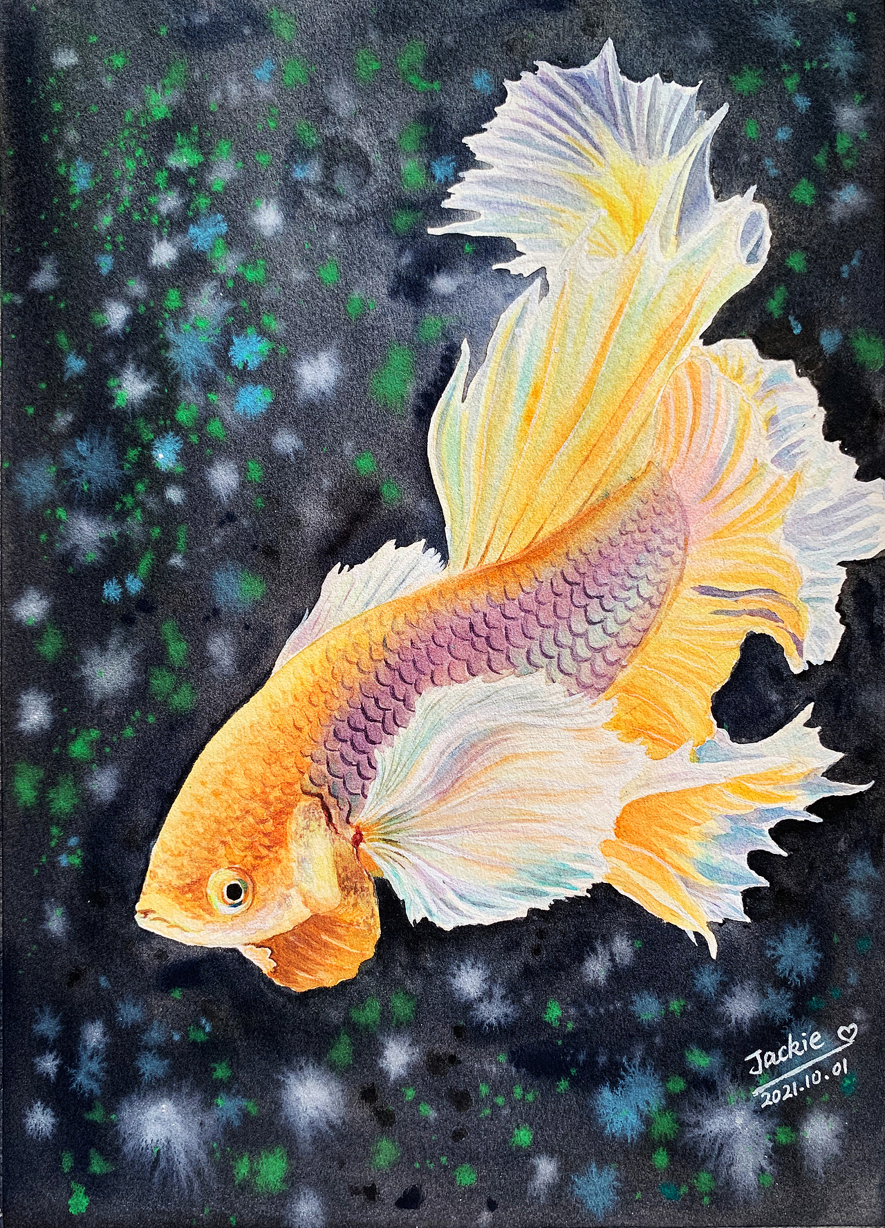 水彩·鱼|纯艺术|绘画|悦画坊文化艺术工_原创作品-站酷zcool