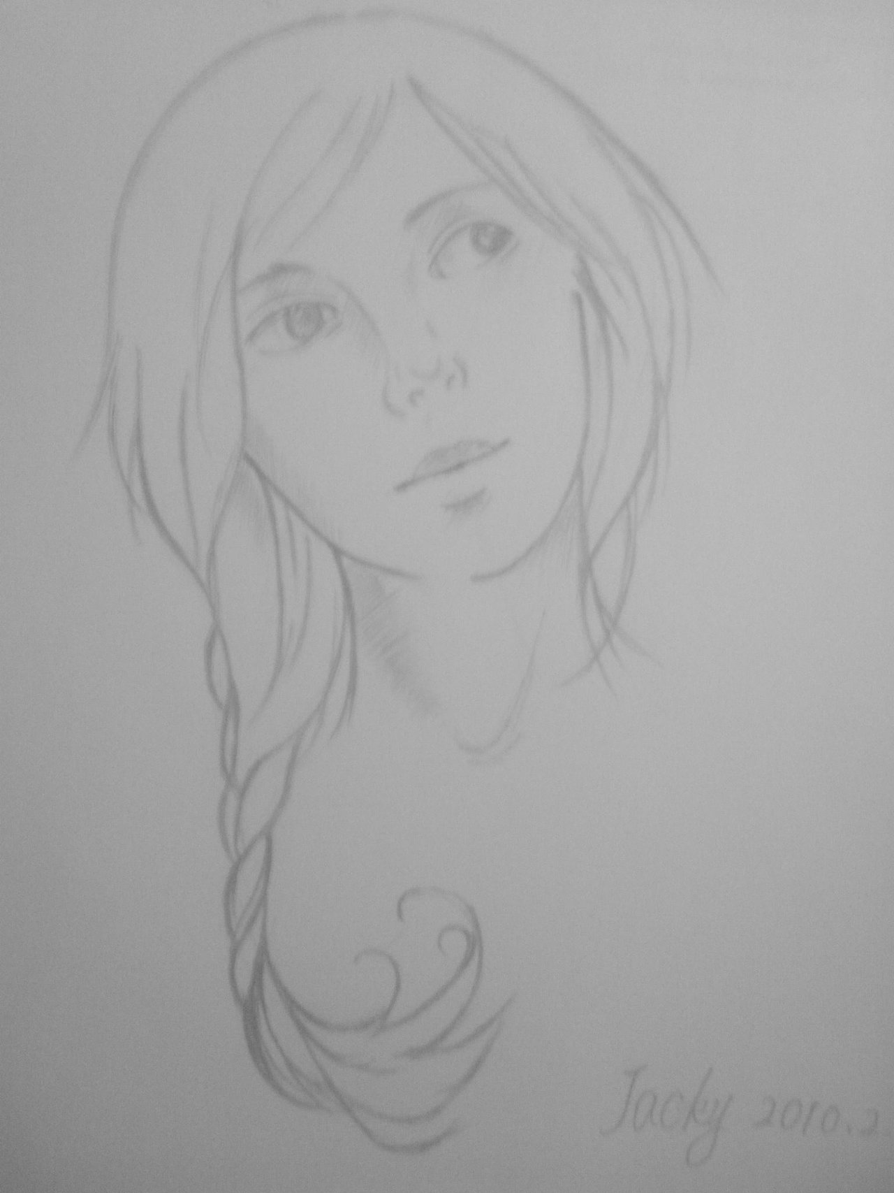 铅笔画，女孩（图ZNDkzNjUwNA==） - 商业插画 - 站酷设计师tomatojacky原创素材 - 站酷ZCOOL