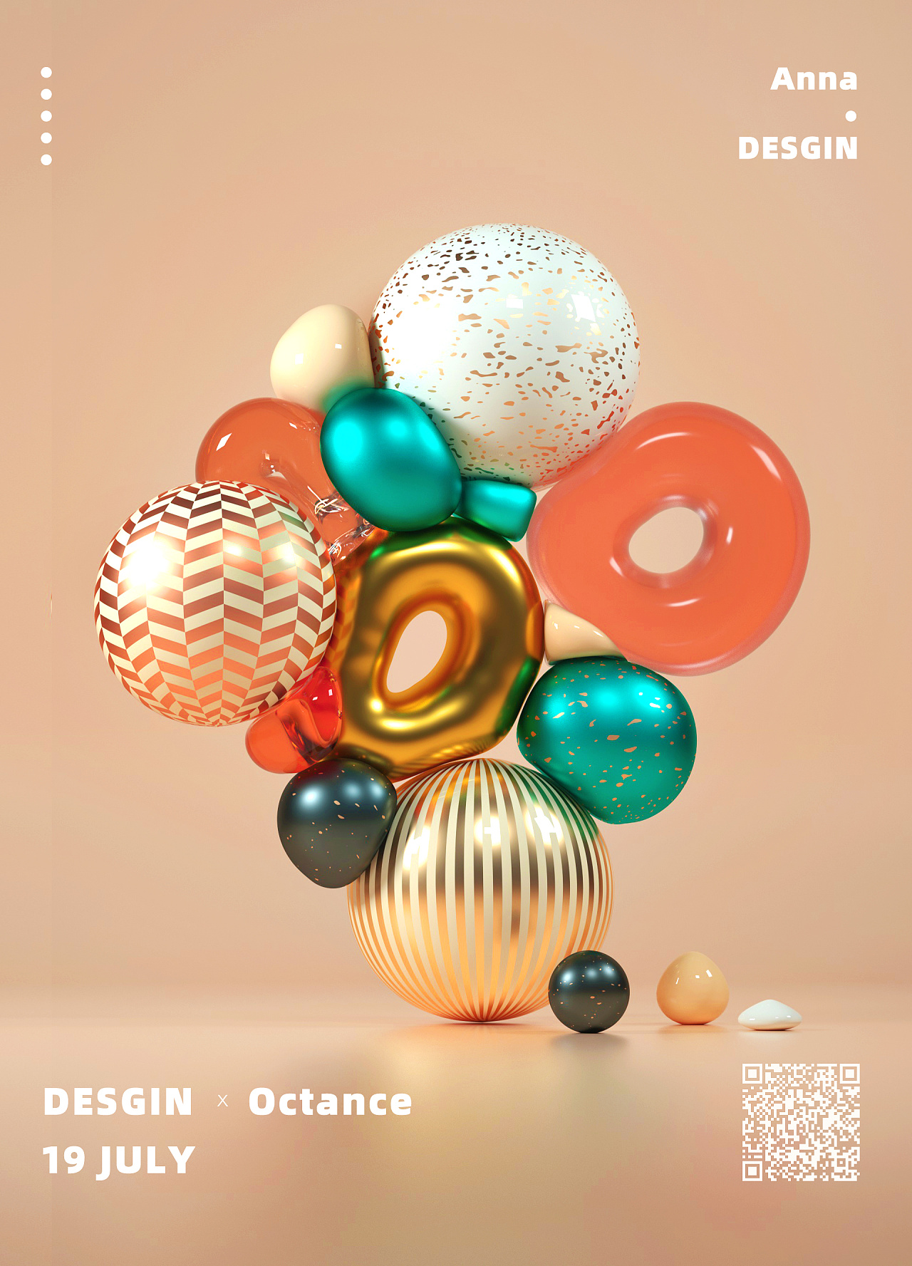 c4d海报柔边球体练习|平面|海报|新月亮 - 原创作品 - 站酷 (zcool)