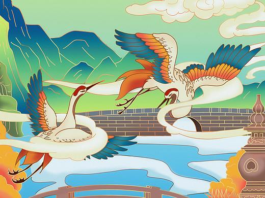 杭州新国风插画（个人主页-ZNTEzNDk4ODg=） - 商业插画 - 站酷设计师Hexagon六角原创素材 - 站酷ZCOOL