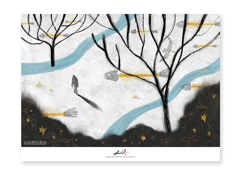 《独自散步》（图ZMTY5ODA5MTA0） - 创作习作 - 站酷设计师瓜里瓜里瓜里原创素材 - 站酷ZCOOL