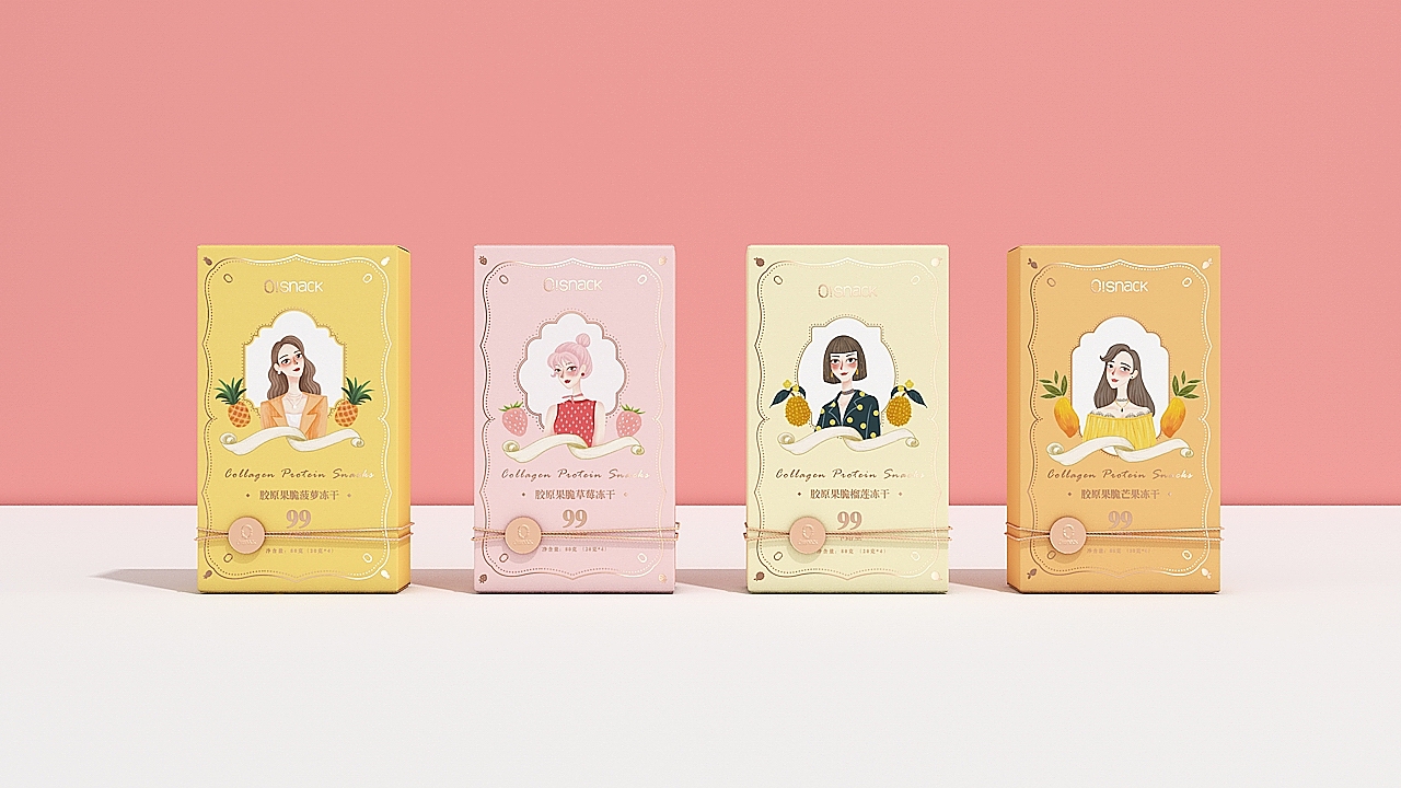 北京《O!Snack》胶原果脆品牌设计。