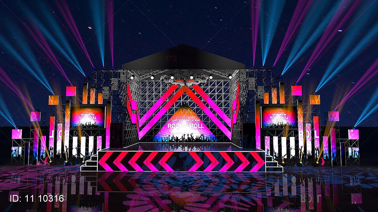 炫酷灯光周年庆舞台