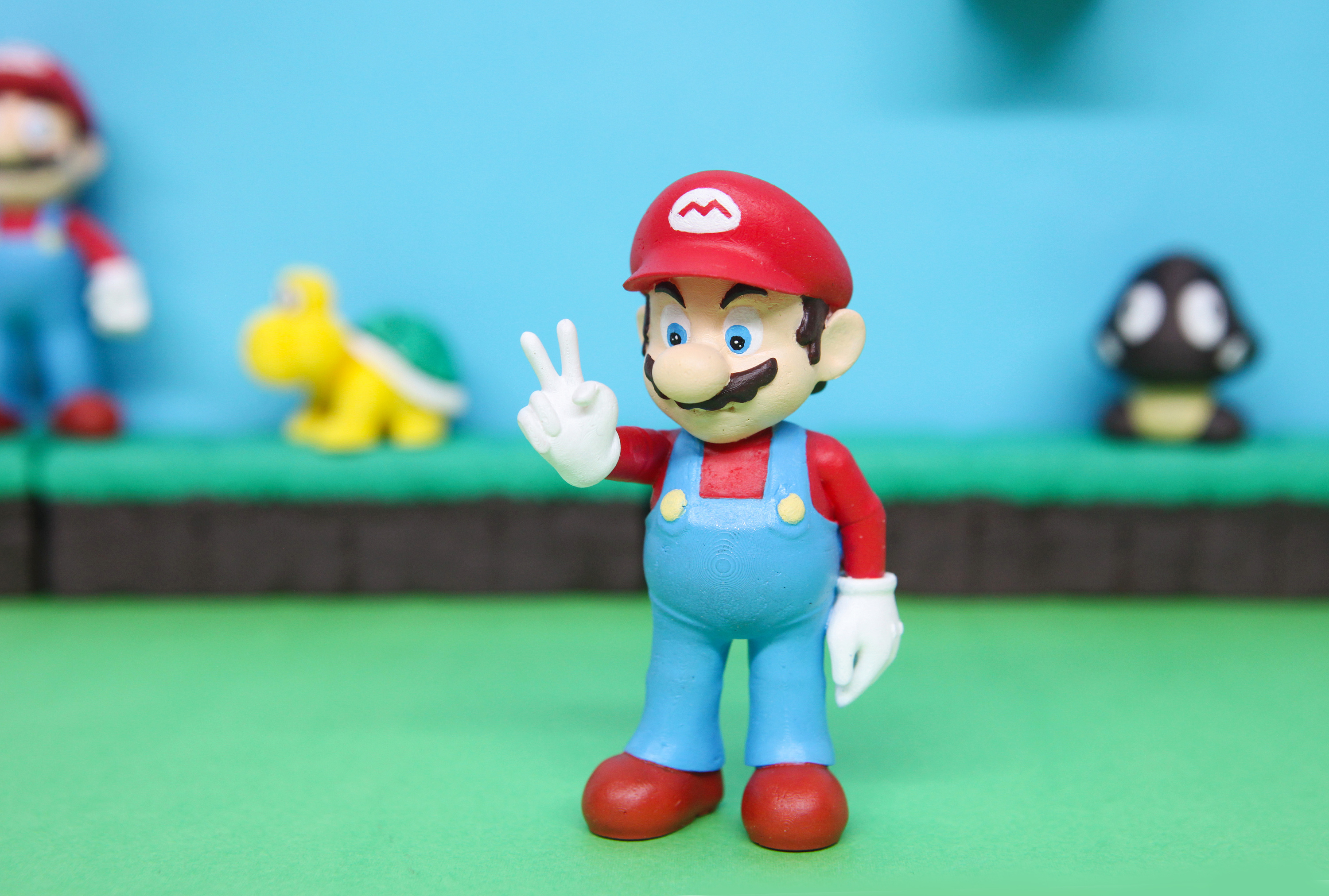 超级马里奥兄弟手工涂装|手工艺|手办/模玩|三月雪婷 - 原创作品