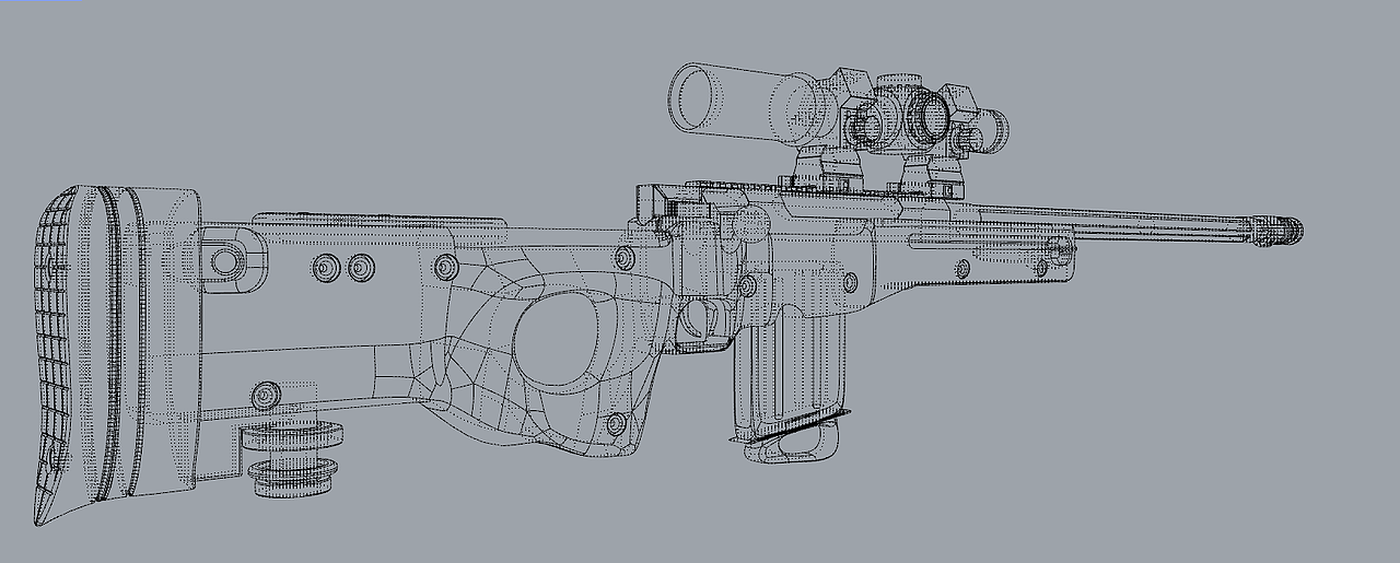 建模练习awm狙击枪
