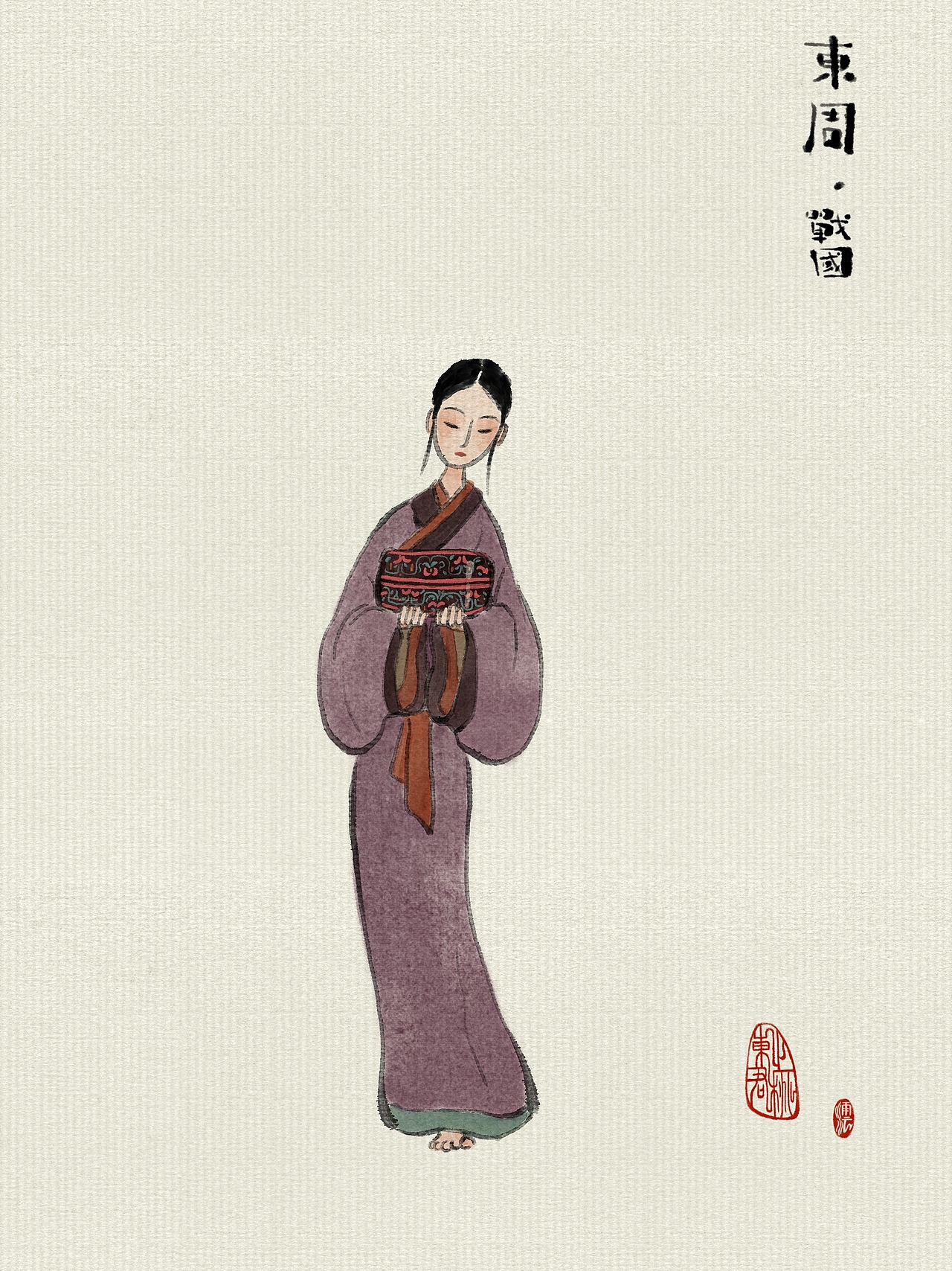 古风 国画人物 装束复原 -汉民族历朝代服饰（图ZMjU2NzM1MDg0） - 商业插画 - 站酷设计师东君之桃原创素材 - 站酷ZCOOL