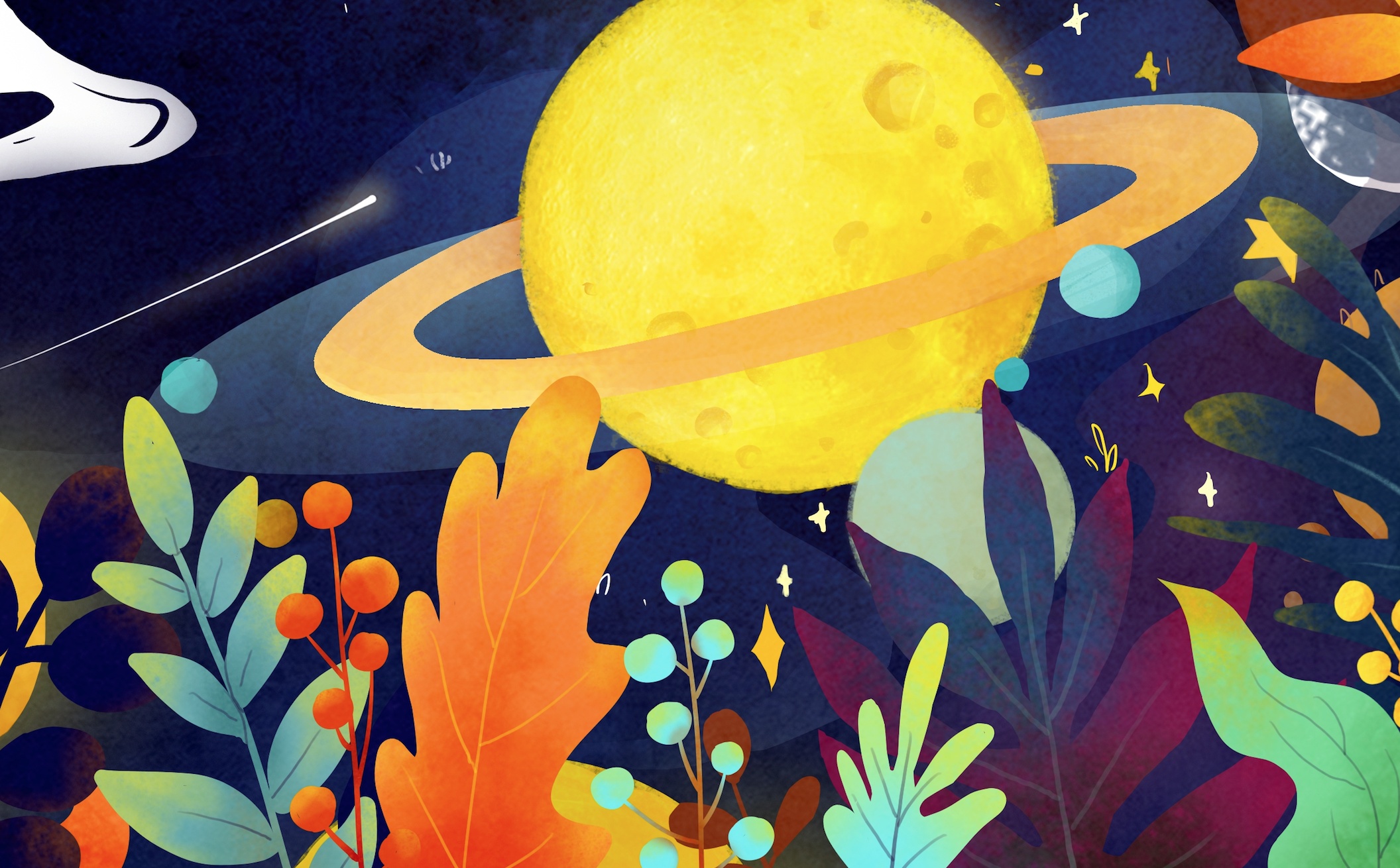 幻想星球 gif插画动态化