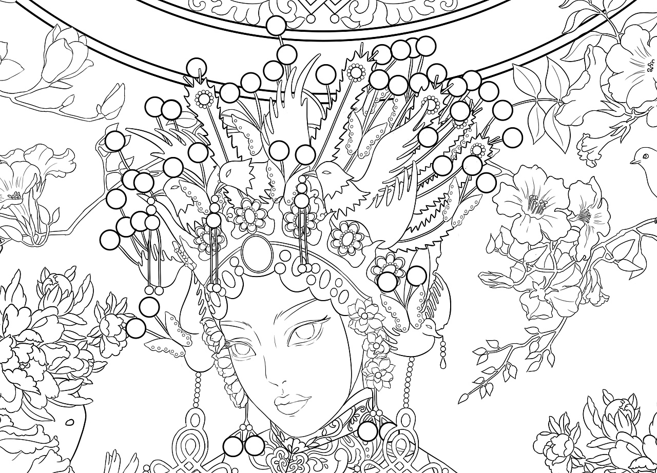 国潮插画——贵妃醉酒|插画|商业插画|雀归 - 原创作品 - 站酷 (zcool