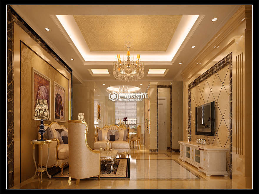 尊府别墅168平欧式风格装修效果图|空间|室内设计|厦门有家装饰小陈