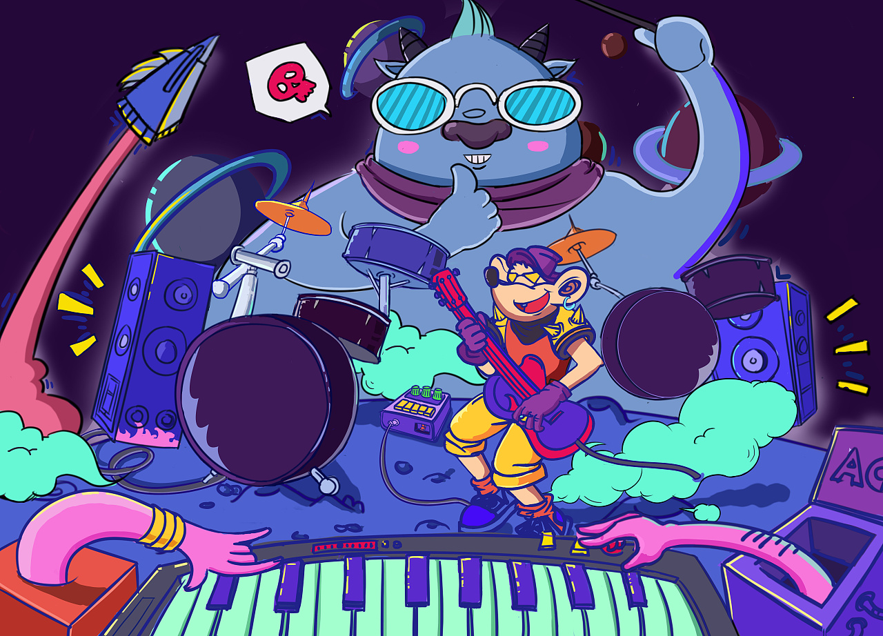 生肖摇滚star|插画|商业插画|别人八1 - 原创作品 - 站酷 (zcool)