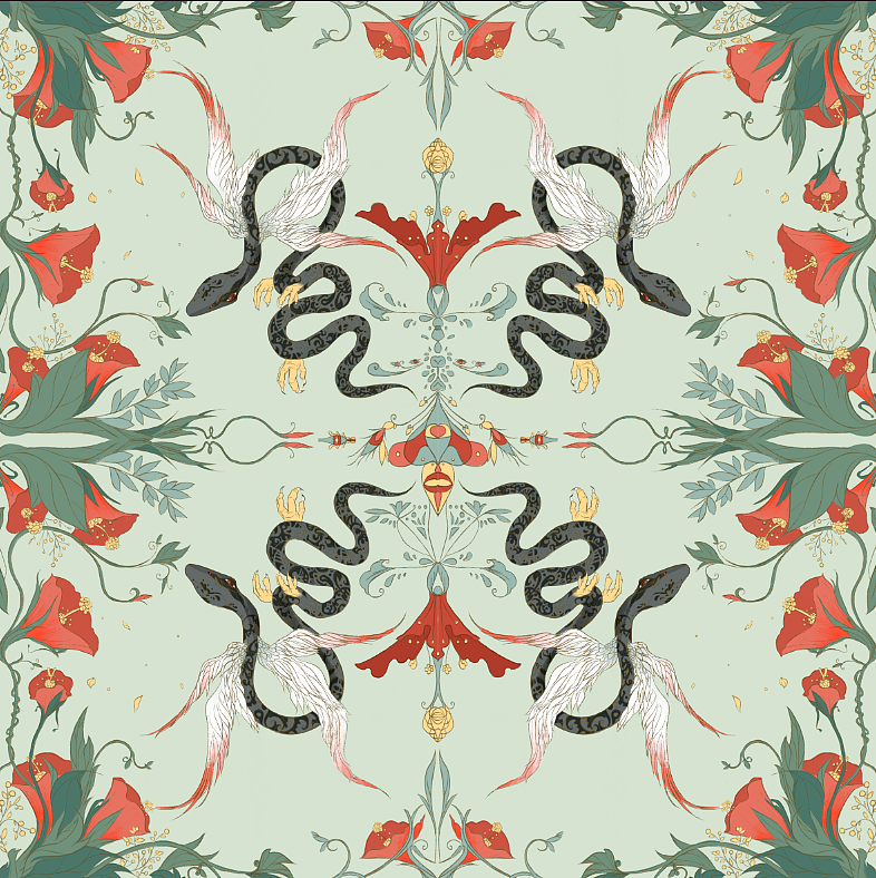 景山上有一种叫酸与的异兽,形状像蛇却长着四只翅膀和六只眼睛、三条腿,山上的植物以丛草、薯、秦椒为主。