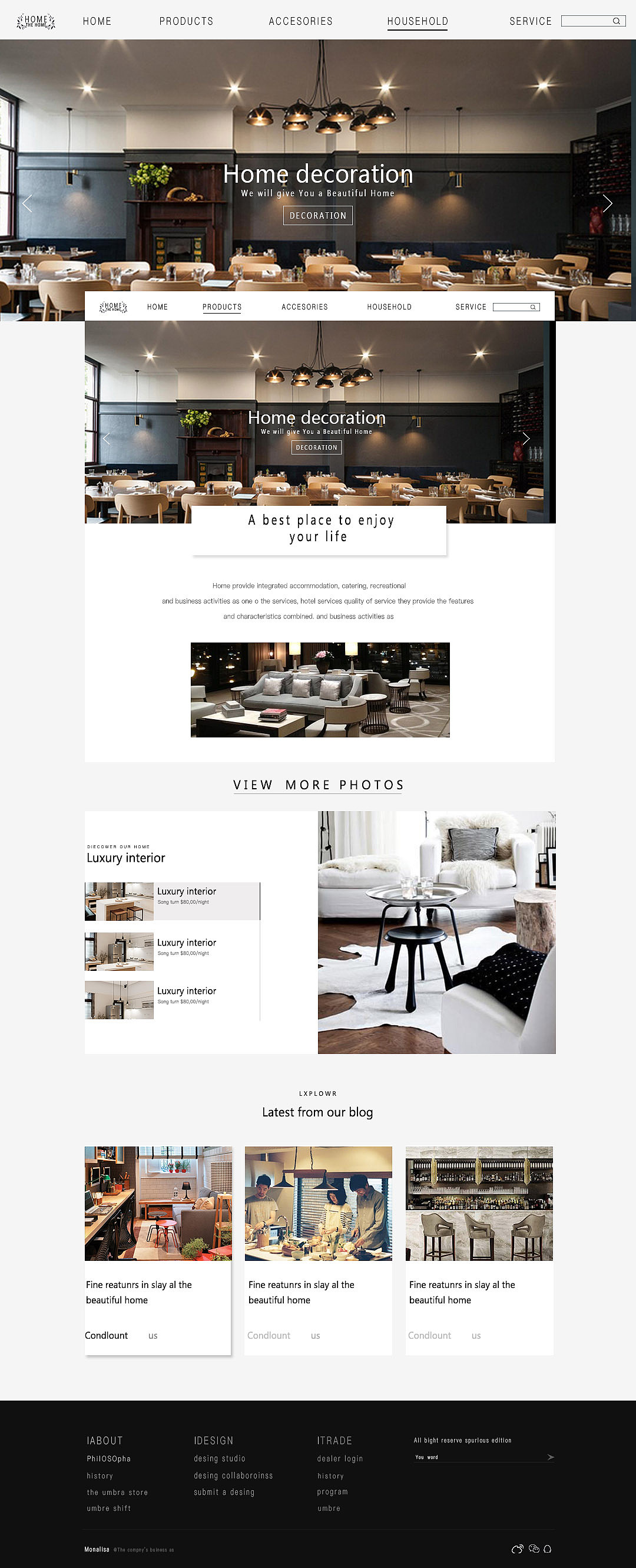 家居网页设计（图ZNzI3NDUxMDA=） - 其他网页 - 站酷设计师阿侬她姐啊原创素材 - 站酷ZCOOL
