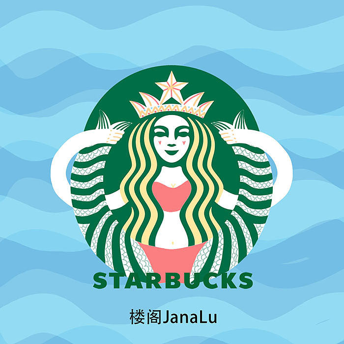 星巴克logo扩展动图