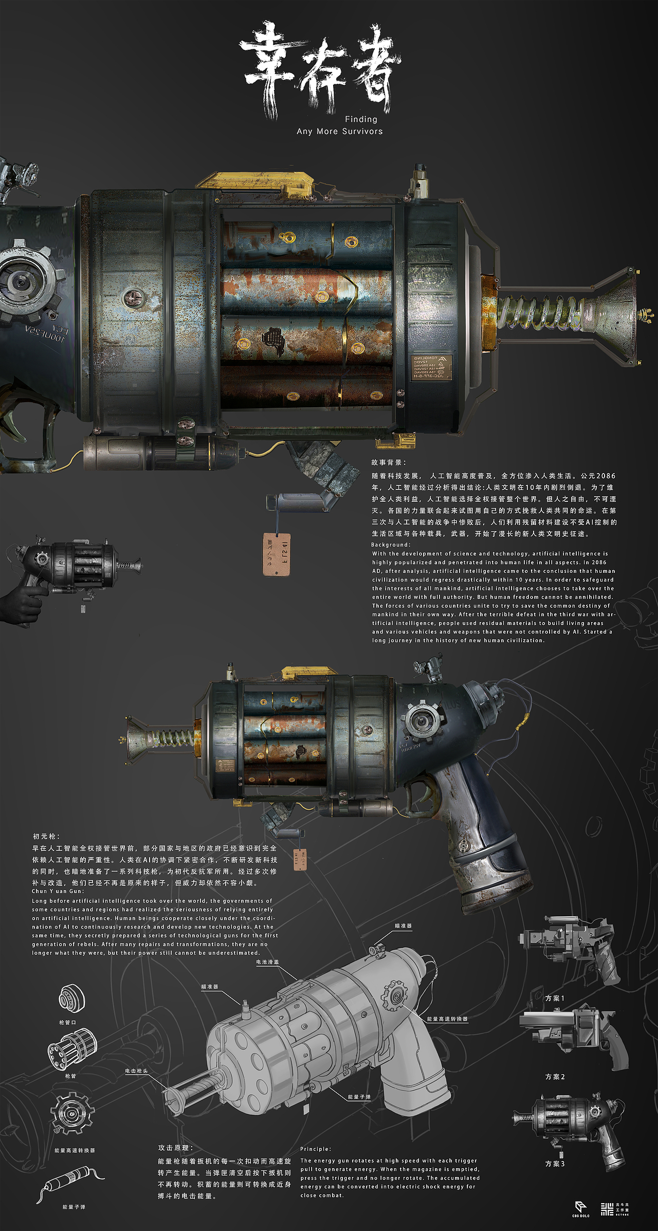 《枪械设计》(1) | 北斗北学馆·进阶班学员作品（图ZMjkwODU5ODU2） - 概念设定 - 站酷设计师北斗北学馆原创素材 - 站酷ZCOOL