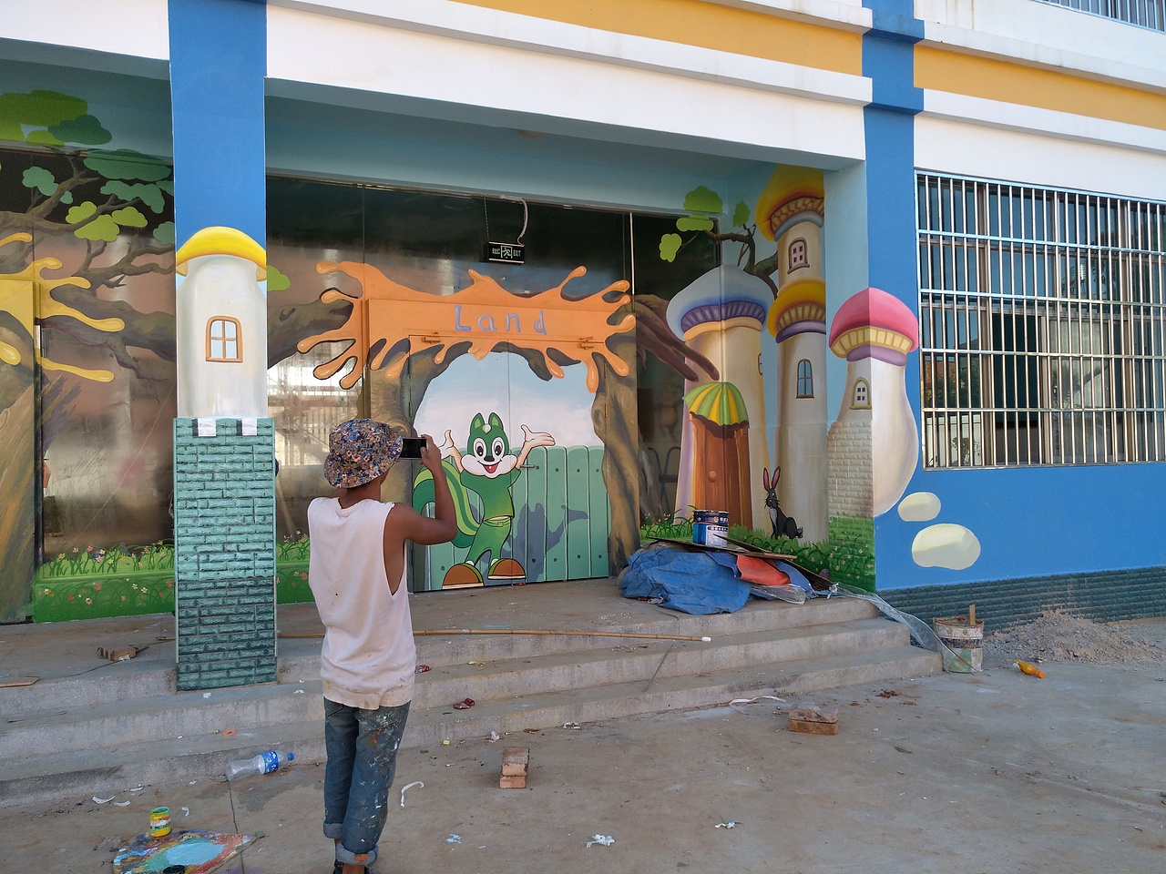 云南昆明曲靖陆良机关幼儿园墙体彩绘墙画墙绘幼儿园（图ZMTA2NTM1NjI0） - 其他手工艺 - 站酷设计师云南锦泰彩绘原创素材 - 站酷ZCOOL