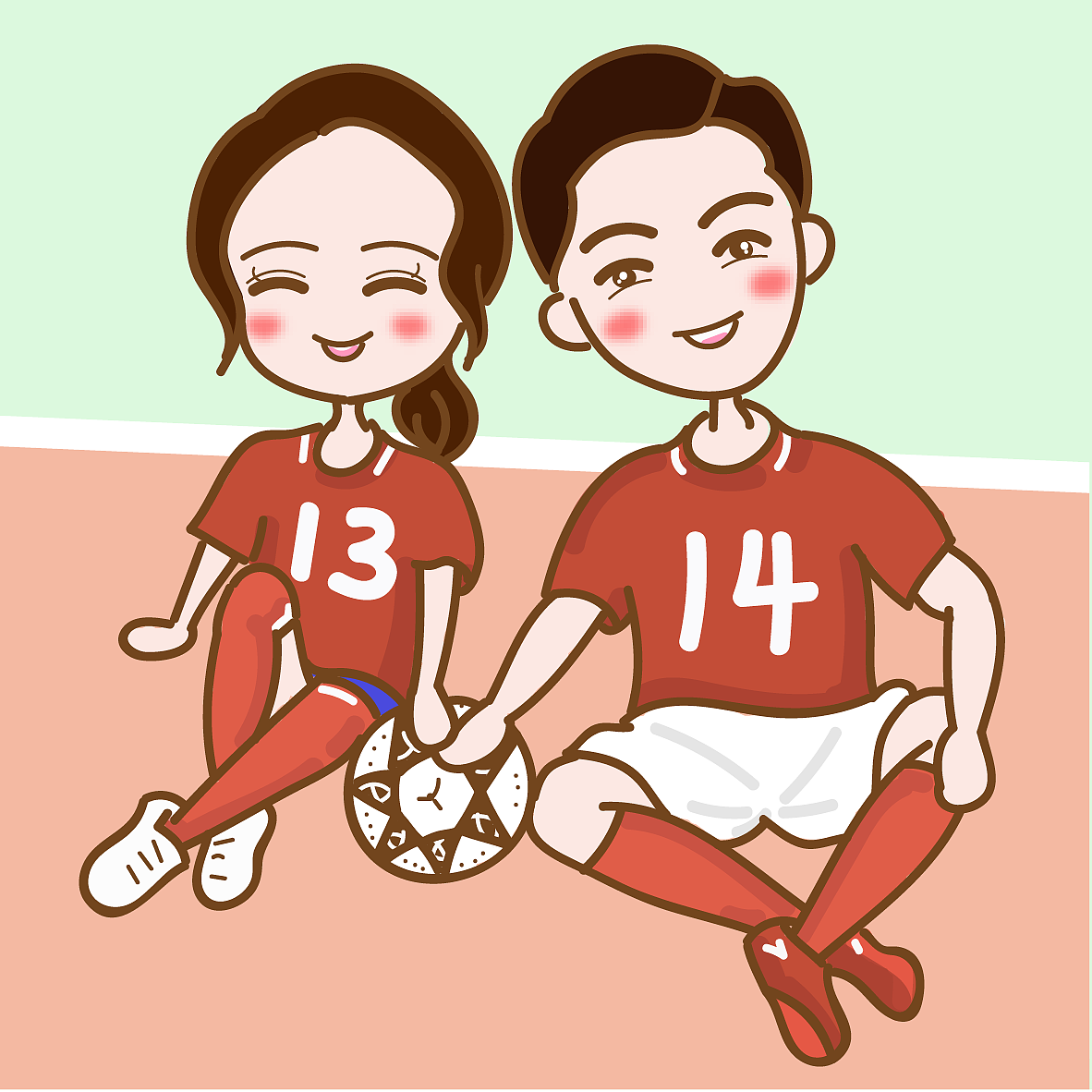 中国足球情侣头像图片