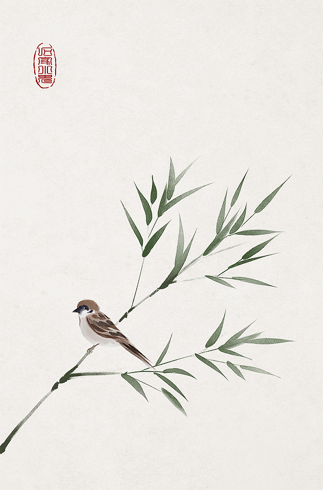 古诗词配图春禽馀哢在夏木新阴成
