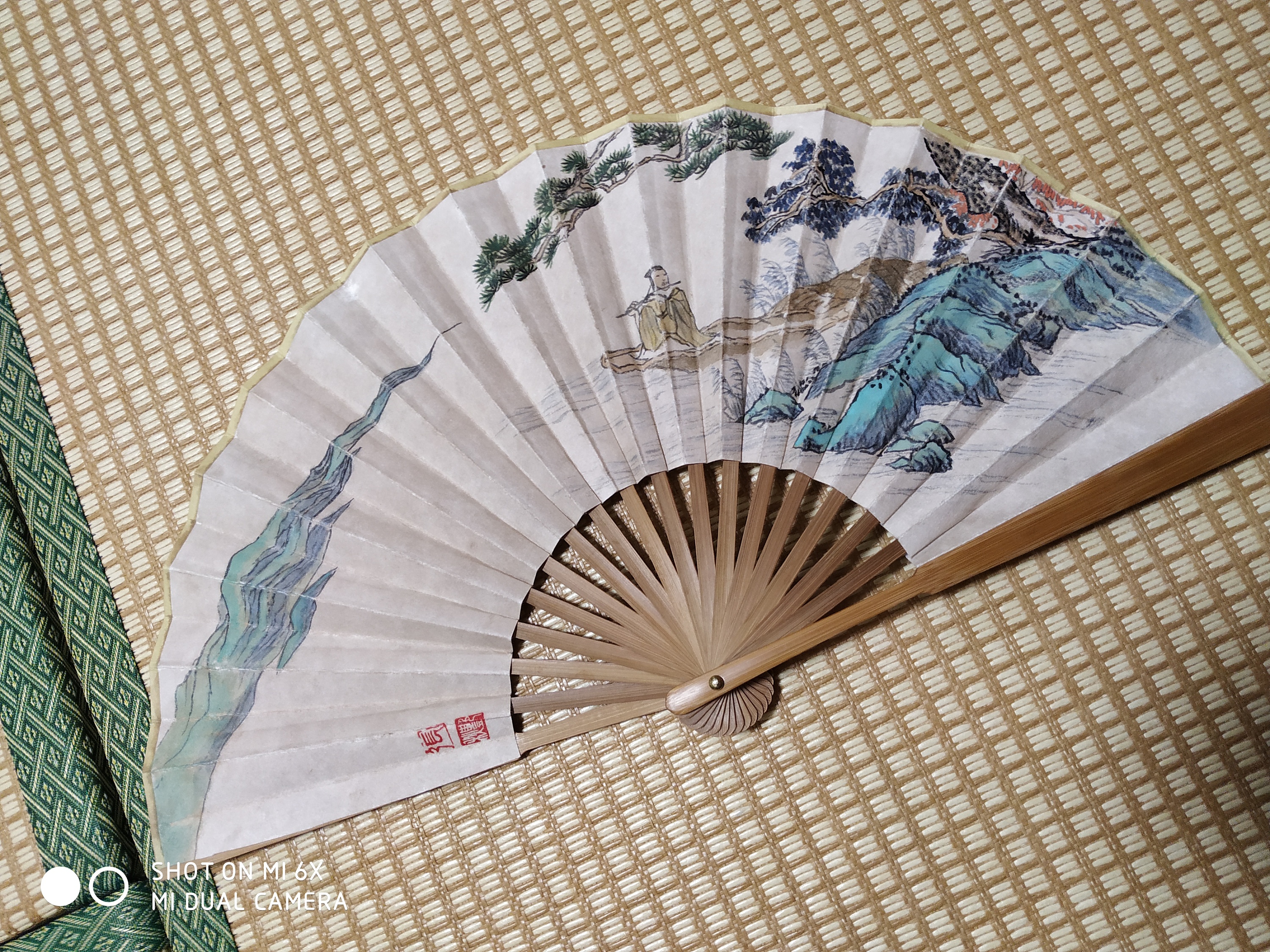 青绿山水##书法##手工