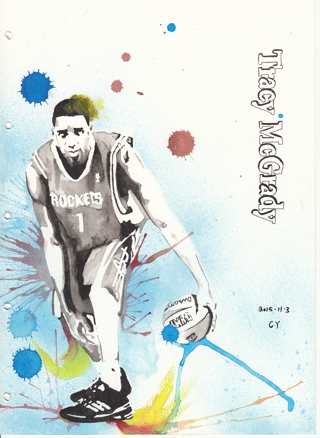 CY手绘--NBA系列绘画