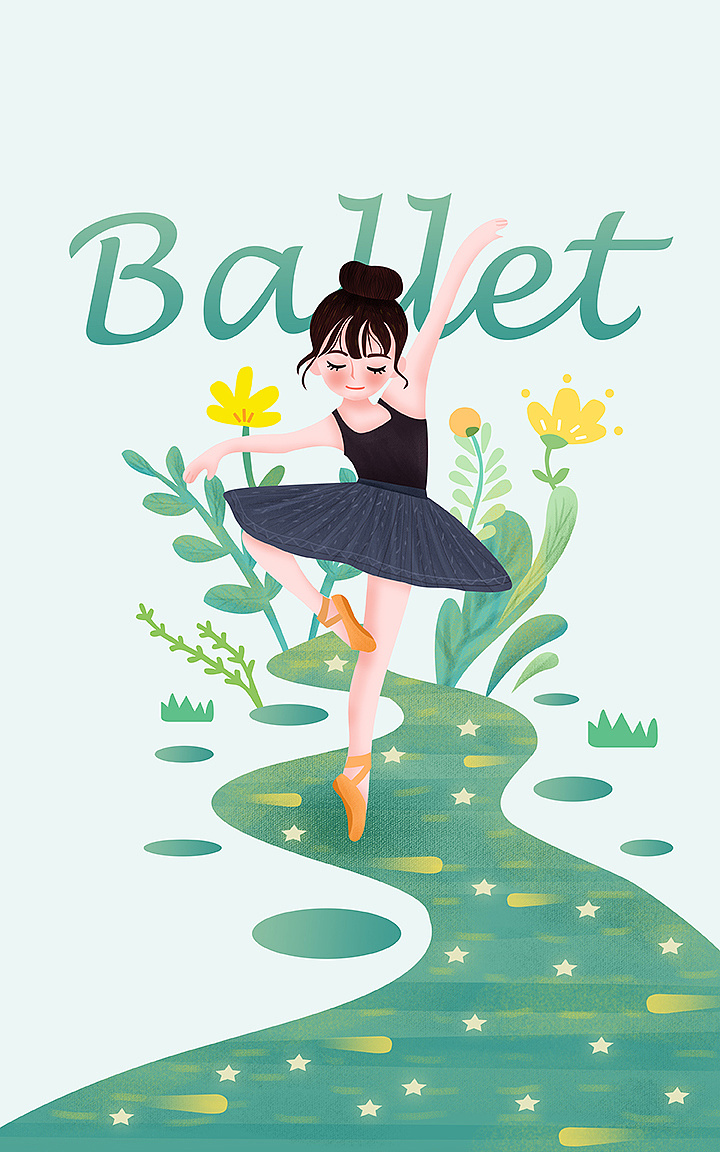 跳芭蕾舞女孩