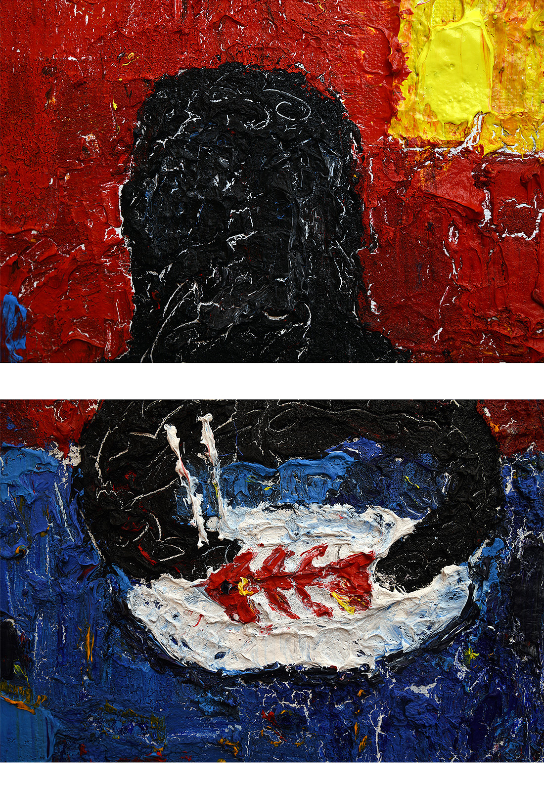 《吃》|纯艺术|绘画|黑色生活black - 原创作品 - 站酷 (zcool)