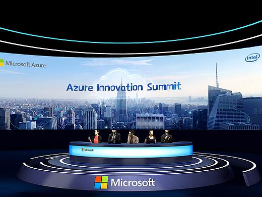 微软公司直播虚拟舞台设计