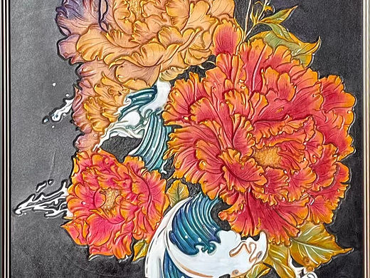 皮雕画