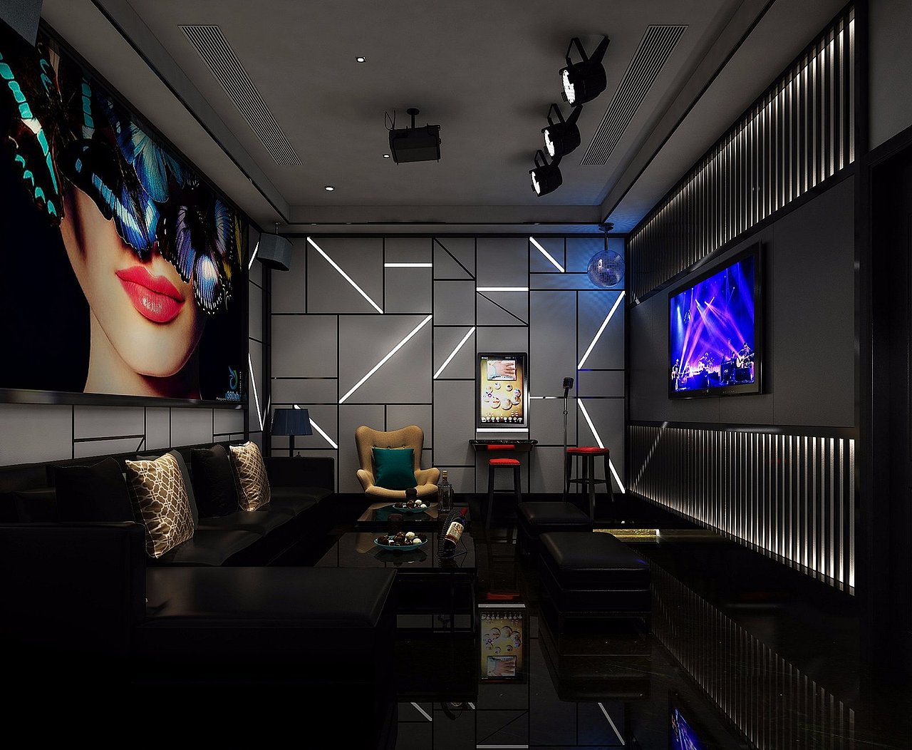 20张工装ktv效果图 1992效果图