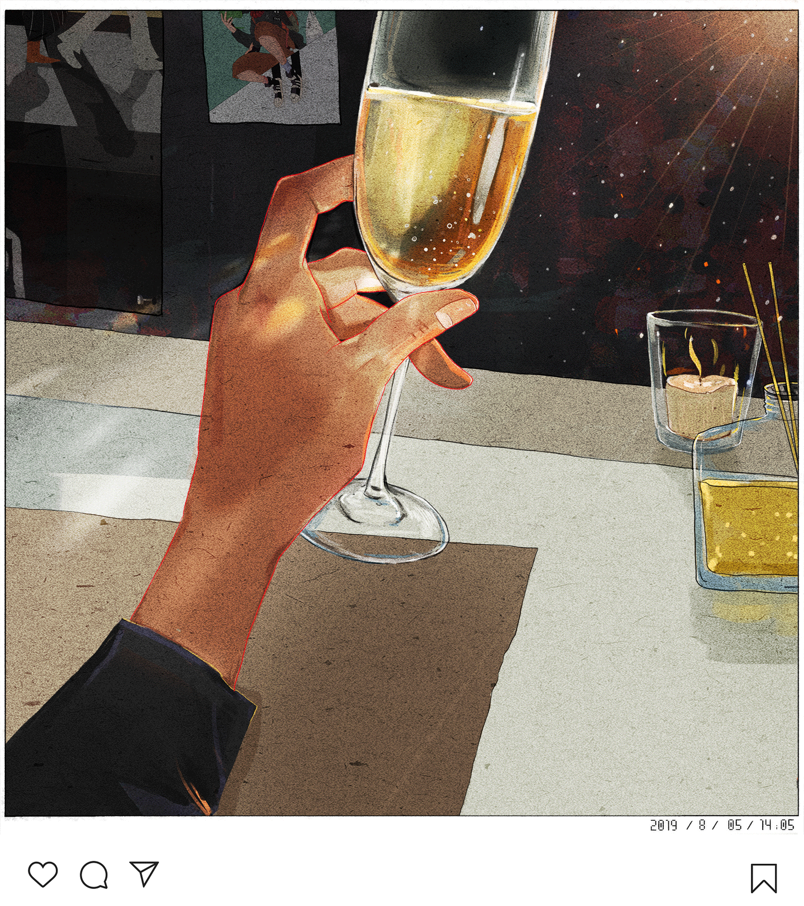 七夕-悦己主义（图ZMTcwODEyNjY0） - 商业插画 - 站酷设计师瓦擦醋原创素材 - 站酷ZCOOL