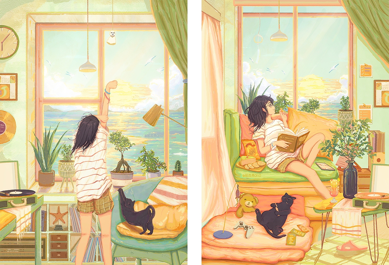 2021-年度插画总结-走走停停