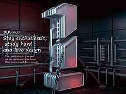 C4D平面海報練習