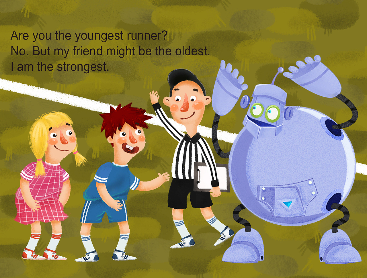 插画,英文绘本&lt;Track and Field Day&gt; 田径运动会啦~