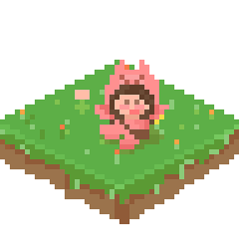 猪猪女孩变小了!掉到了草地上