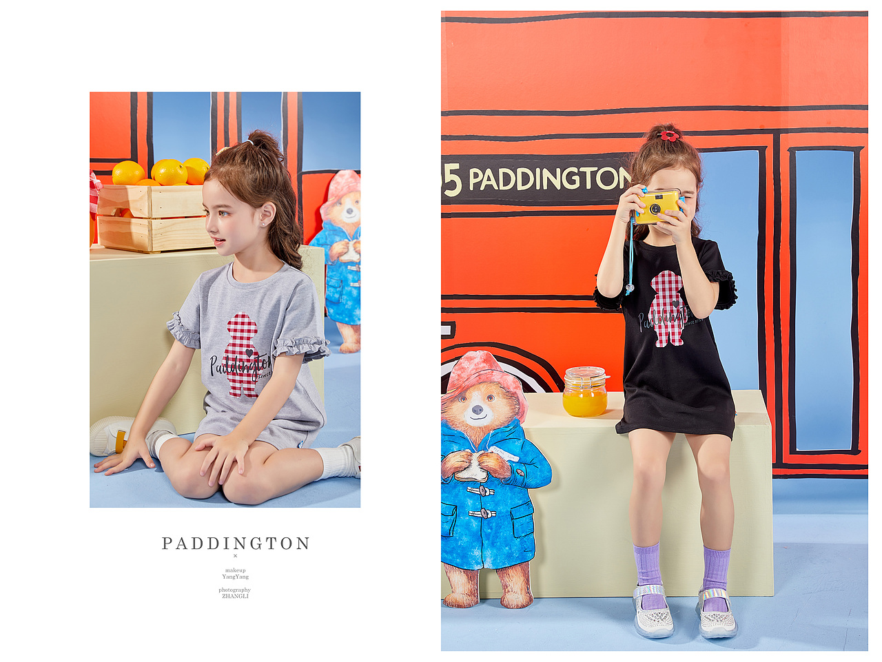 2021 s/s《PADDINGTON 》gril 童装拍摄（图ZMjQ0MDQ2OTEy） - 人像摄影 - 站酷设计师丶心五口原创素材 - 站酷ZCOOL