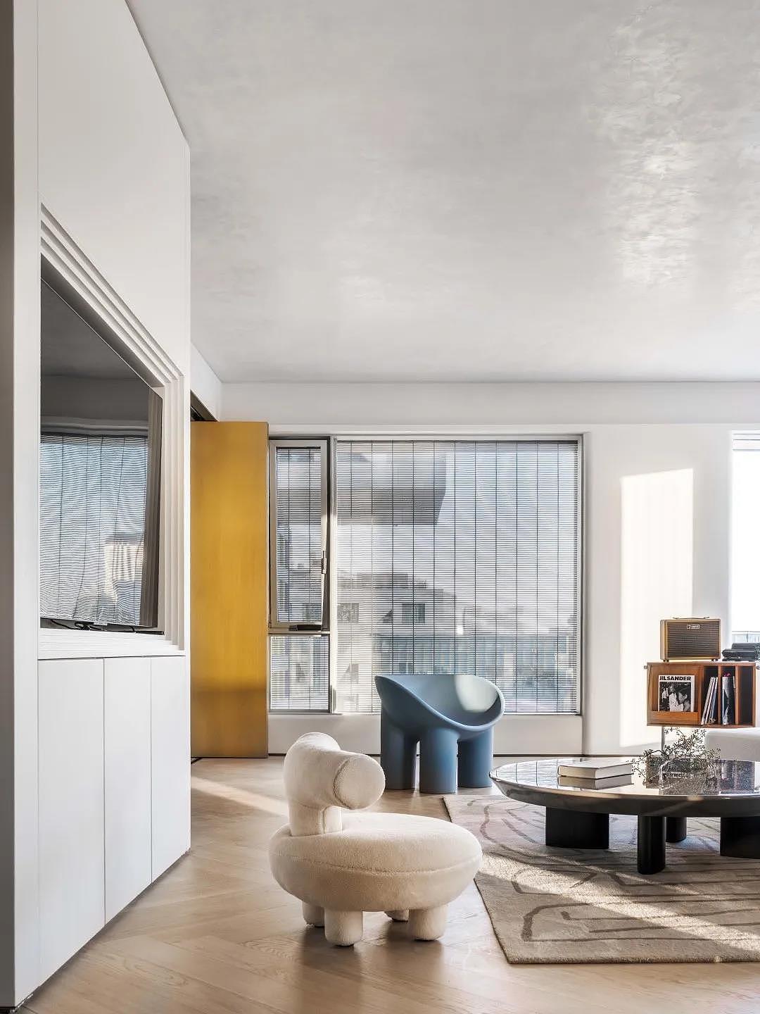 190㎡现代简约风格新房装修,大横厅的纯净轻质感