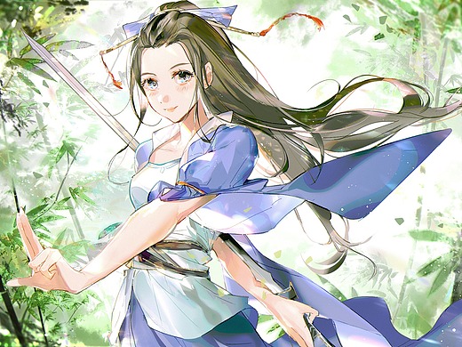 仙剑奇侠传二-沈欺霜 插画绘图过程