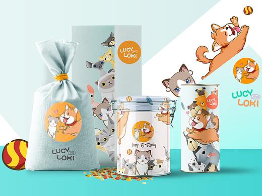 嘉齐文化丨洒脱猫&撒欢狗 手绘IP 包装设计