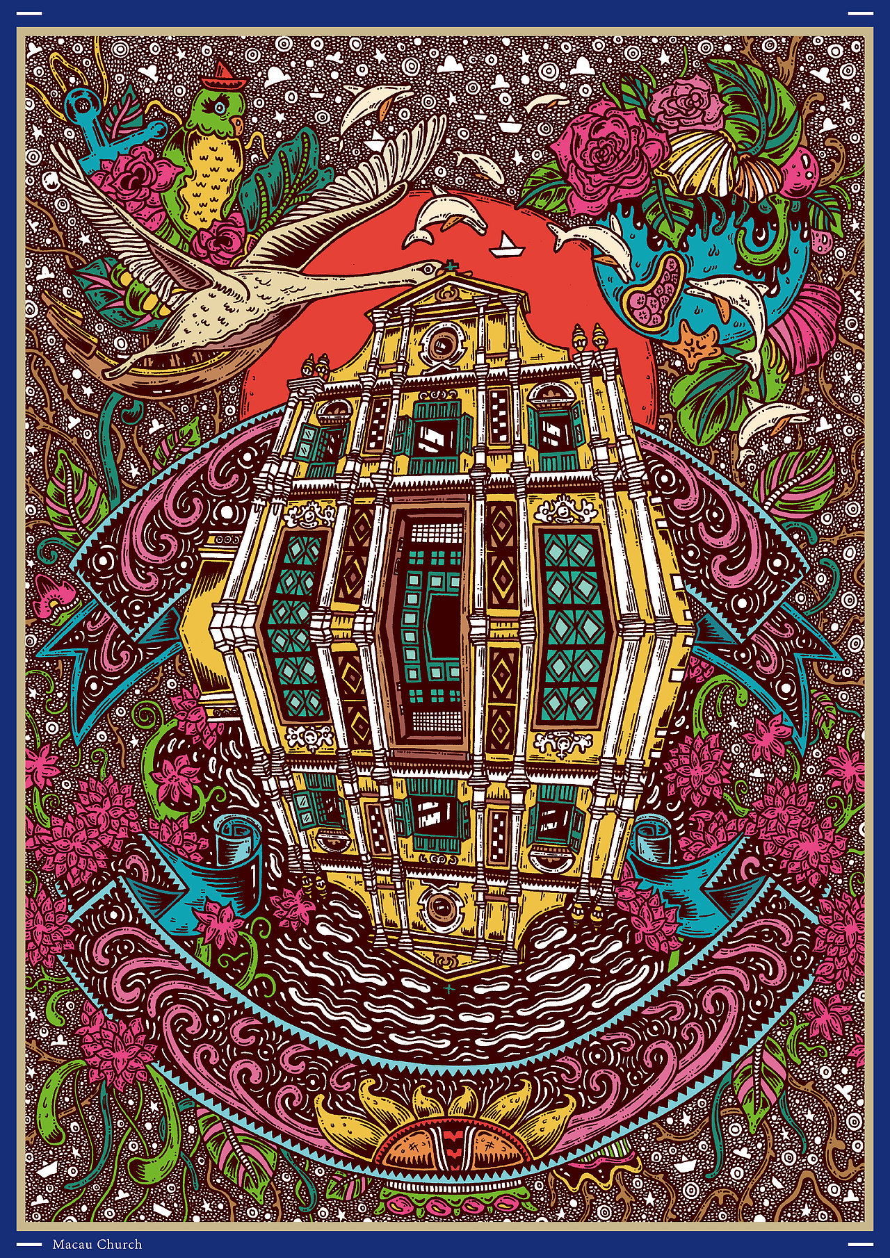 澳门教堂 Macau Church（图ZNzUwODY5MjQ=） - 商业插画 - 站酷设计师车车向前冲原创素材 - 站酷ZCOOL