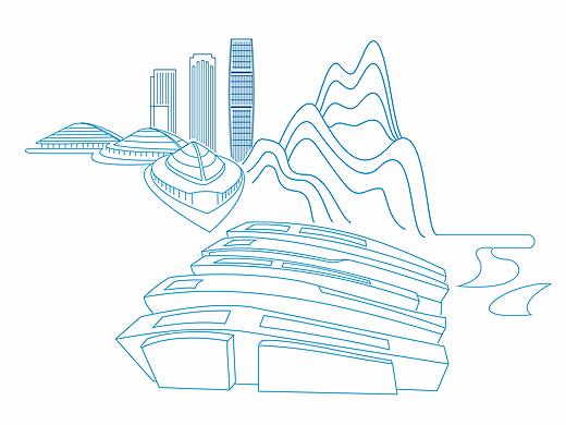 广州白云区城市生态线描-Steven Lee