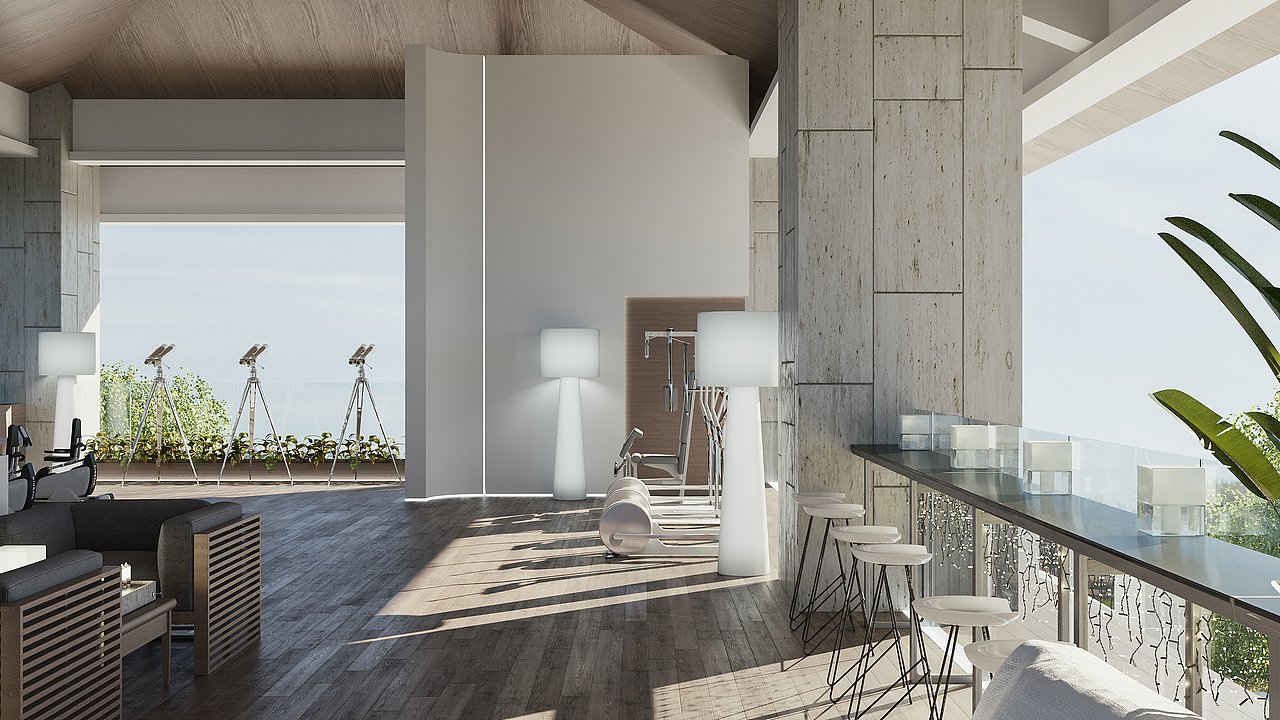 天台小资场景渲染