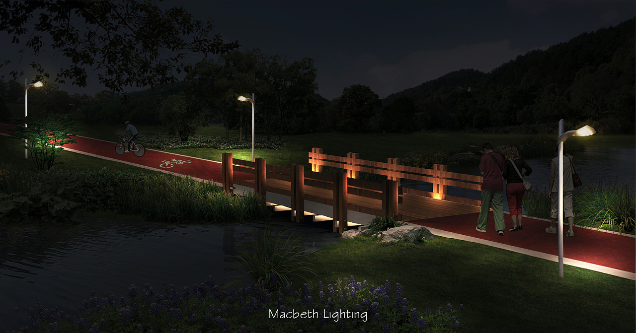 太湖附近的郊野公园-夜景灯光设计