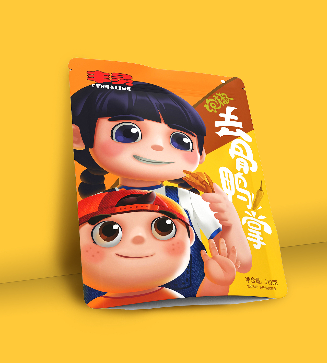 豐靈IP/泡椒去骨鴨掌包裝設(shè)計(jì)（圖ZMjUyMzM0Mzgw） - 包裝 - 站酷設(shè)計(jì)師顧曉旭設(shè)計(jì)原創(chuàng)素材 - 站酷ZCOOL