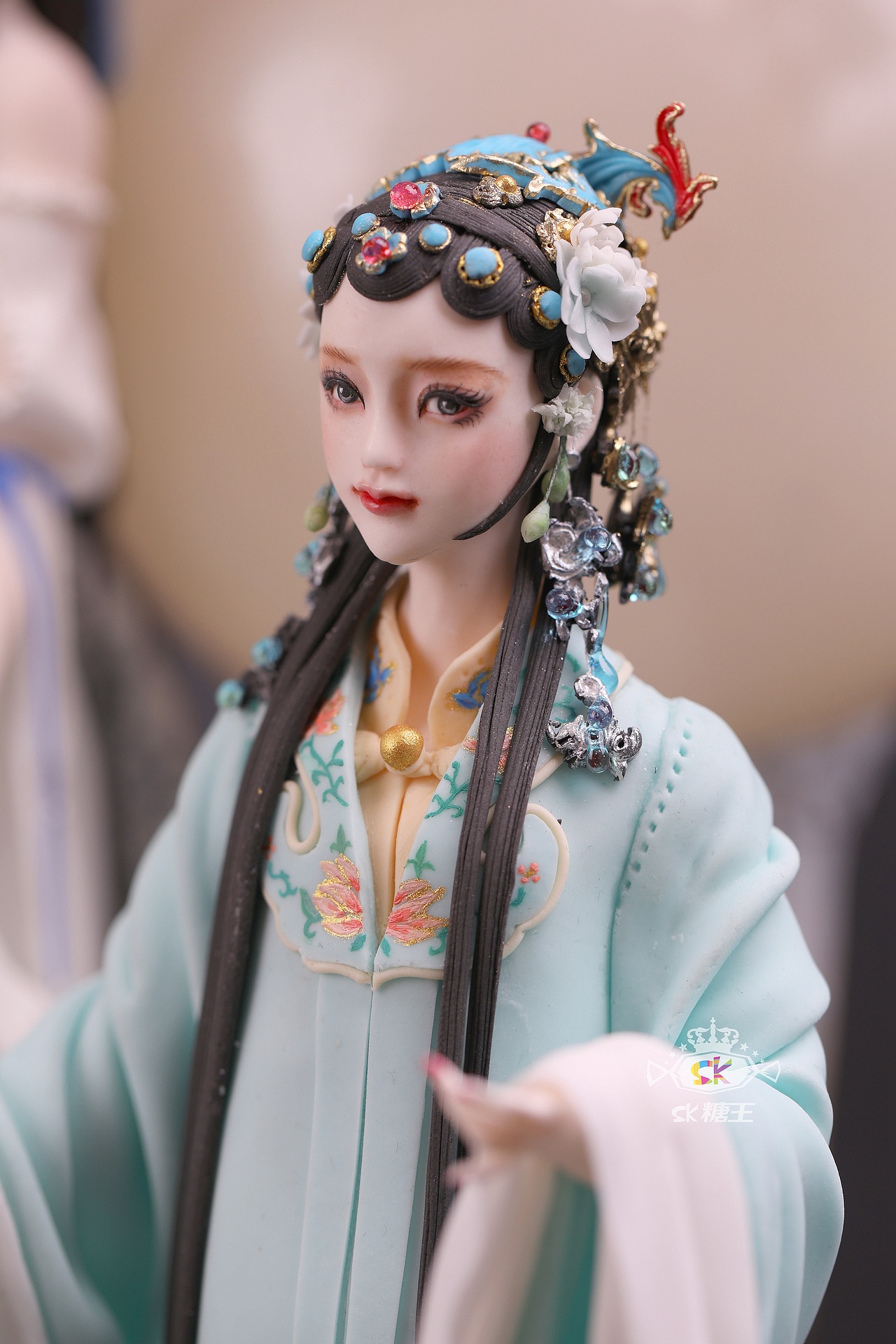 【sk糖王】翻糖蛋糕—古风翻糖人偶作品