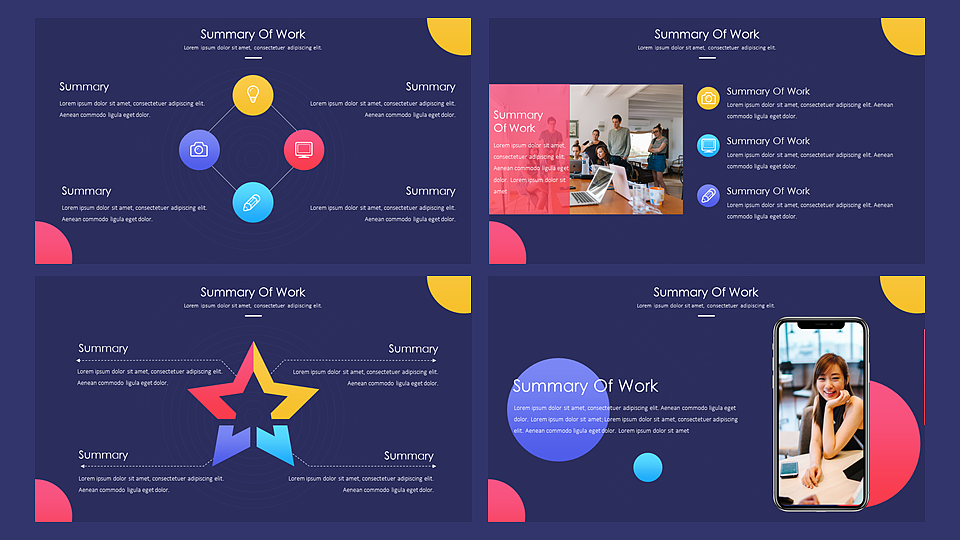 【耀你好看】欧美风渐变极简商务时尚模板