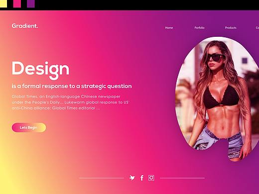 UI Web Design 渐变网页界面设计