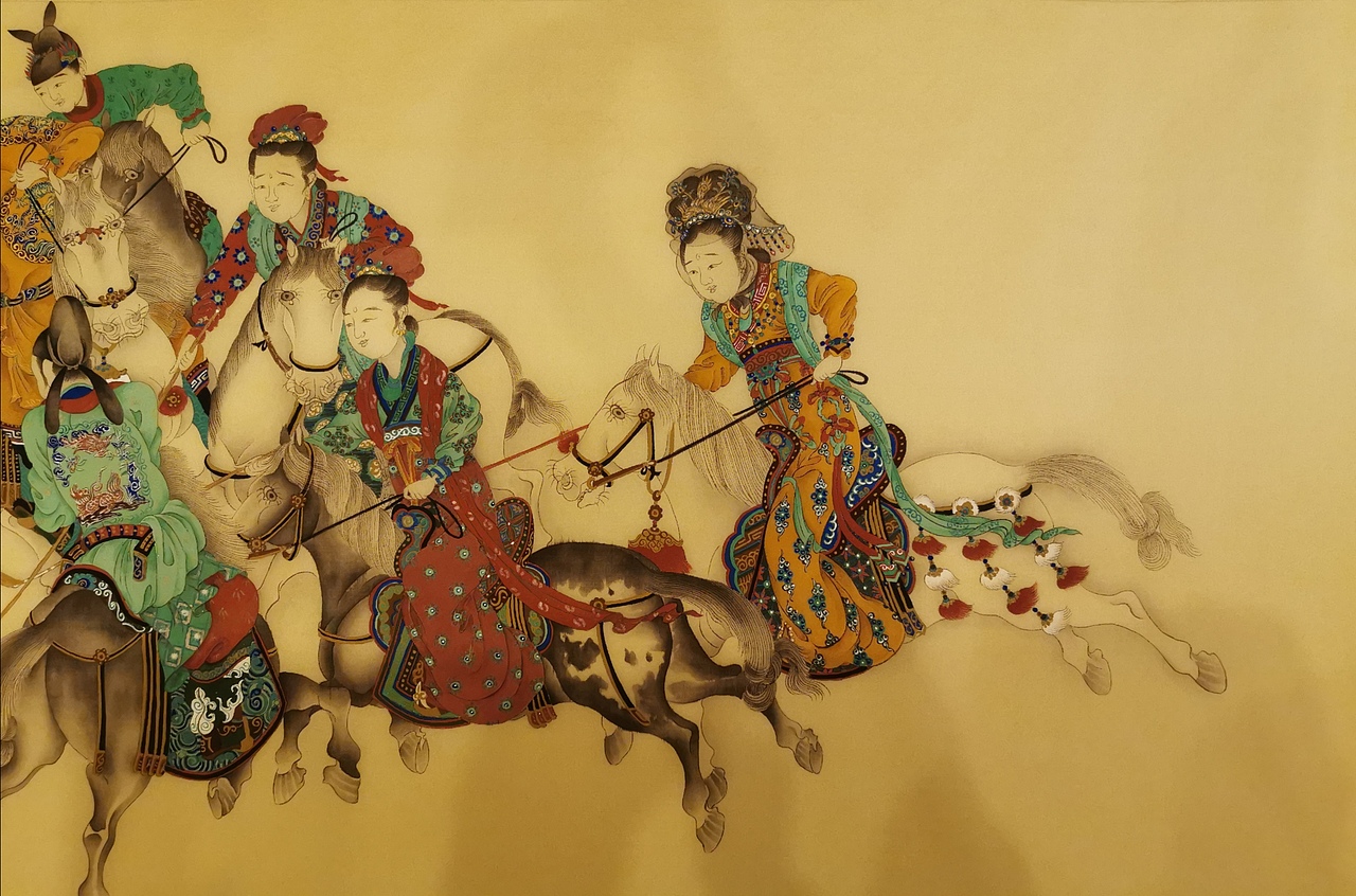 明皇击球图（图ZMTk2Nzg3MTc2） - 绘画 - 站酷设计师咕咕肉原创素材 - 站酷ZCOOL