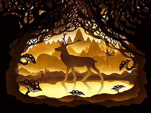 一“鹿”平安 馬到成功（個(gè)人主頁-ZNTc0MDgyNjQ=） - 圖案 - 站酷設(shè)計(jì)師肖智原創(chuàng)素材 - 站酷ZCOOL